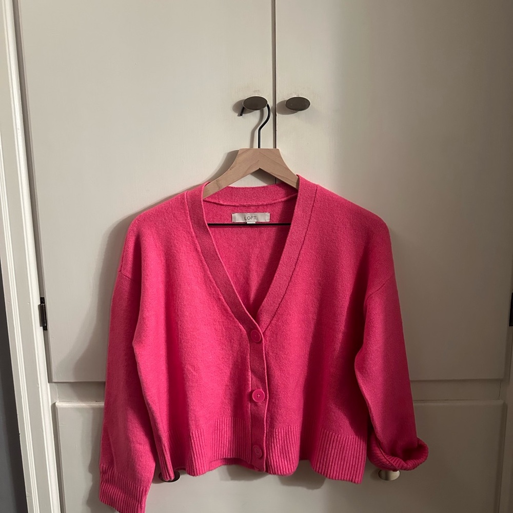 LOFT Bright Pink Women's Cardigan